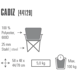 Krzesło składane High Peak Cadiz 44129