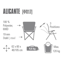 Krzesło Składane High Peak Alicante 44117
