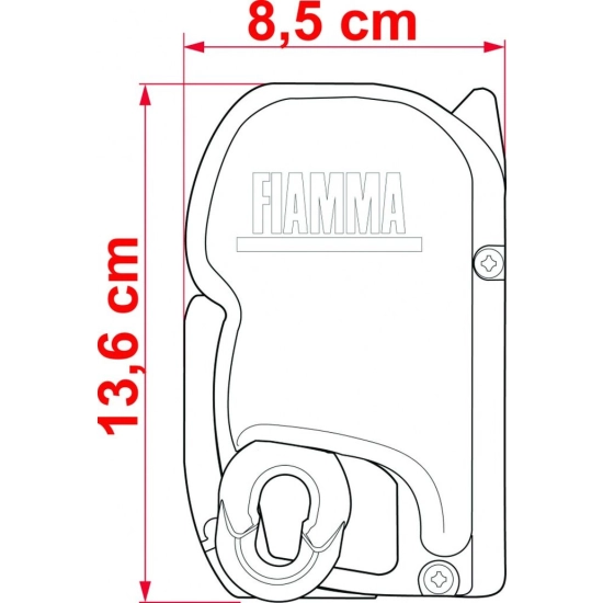 Fiamma Roleta markiza w kasecie F45s 260 - Deep Black (VW T5/T6 Multivan/Transporter)