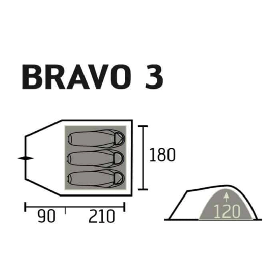 Portal Outdoor Bravo 3 - Namiot turystyczny dla 3 osób